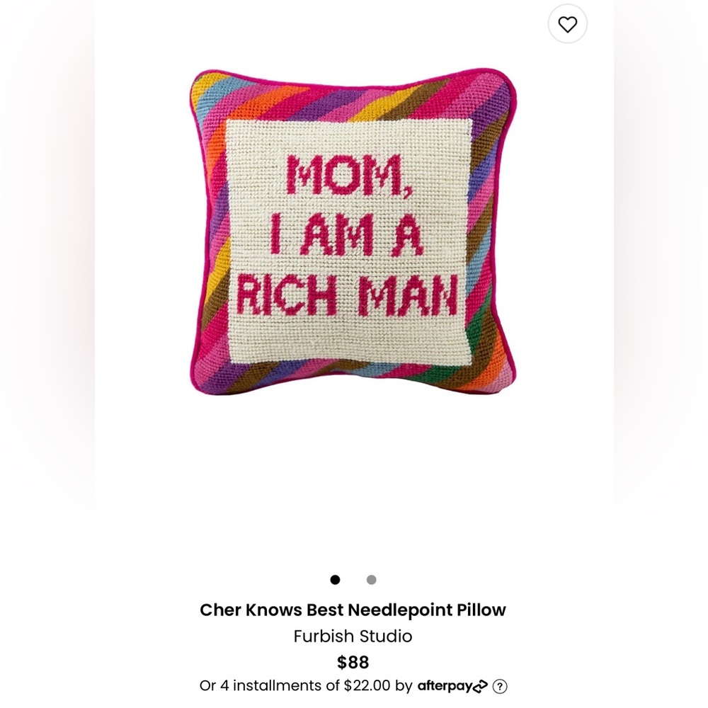 Cher Knows Best Needlepoint Pillow